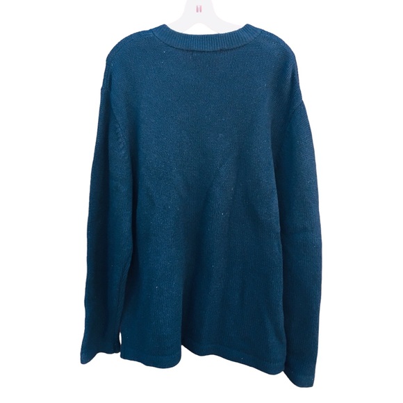 Men's structure xl44-46 lambs wool full zip cardigan sweater - Picture 3 of 4